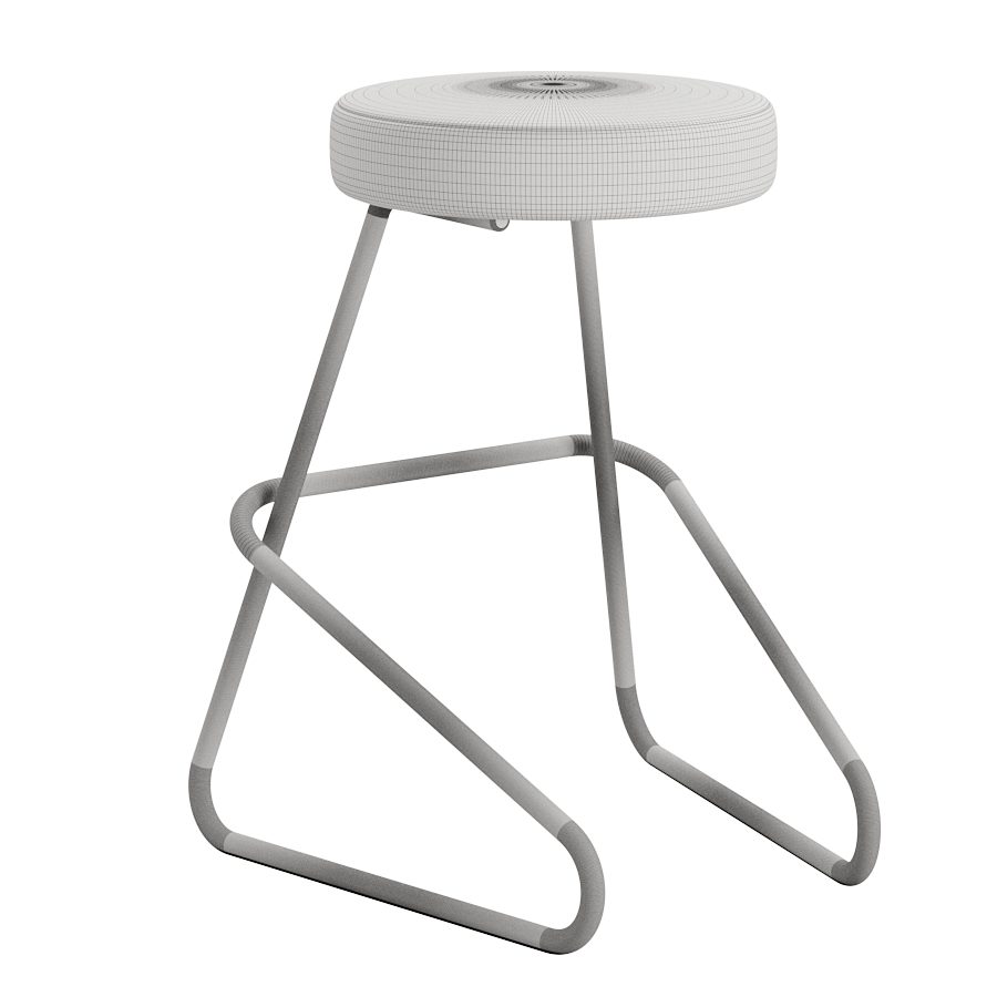 Medium Fabric Seated Bar Stool Tecta 3D Model for VRay, Corona | CGMood