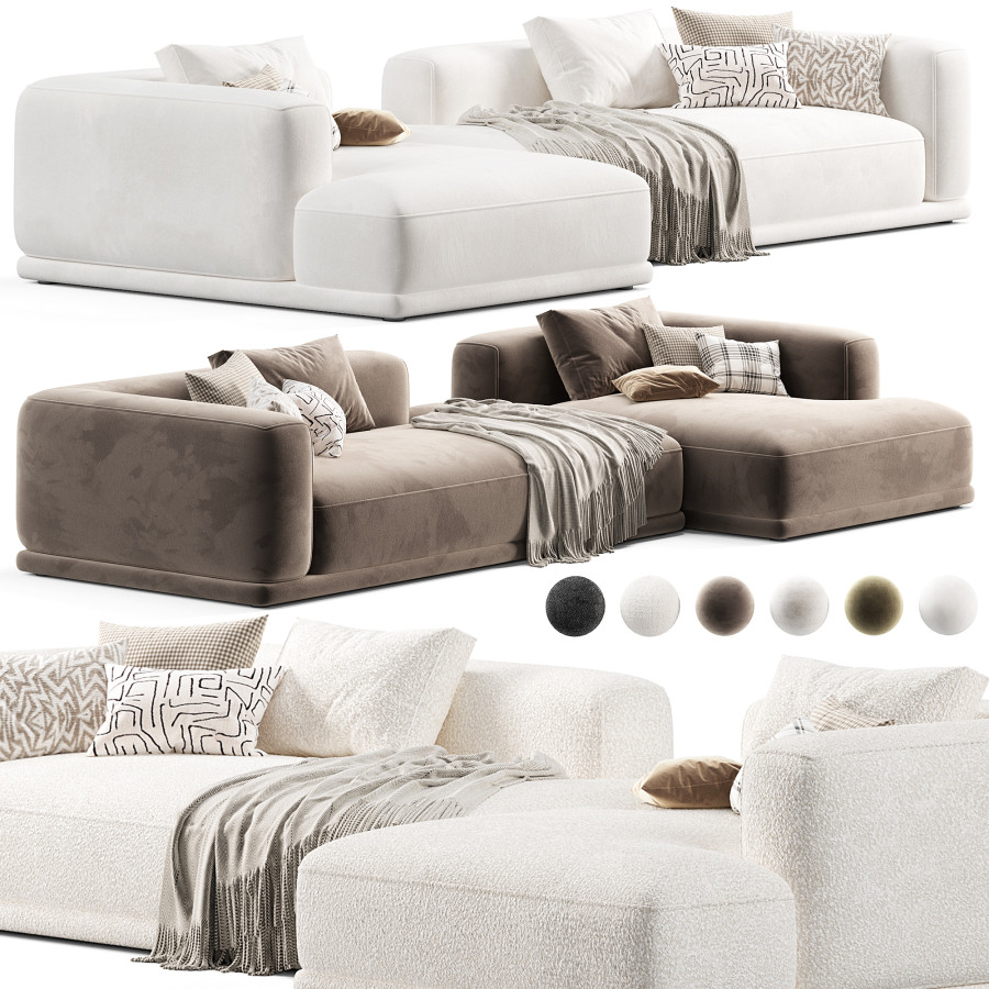 Mononova Cute Modular Sofa 3D Model for VRay, Corona | CGMood