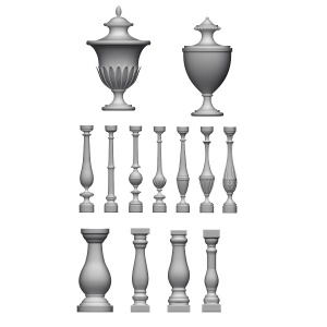 Balusters And Urn