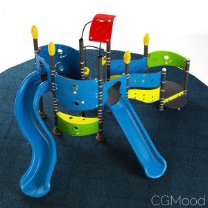 Kids Playground Equipment With Slide Climbing 07
