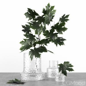 Decor Set 8 Witn Vases By Scruf Glasbruk & Maple