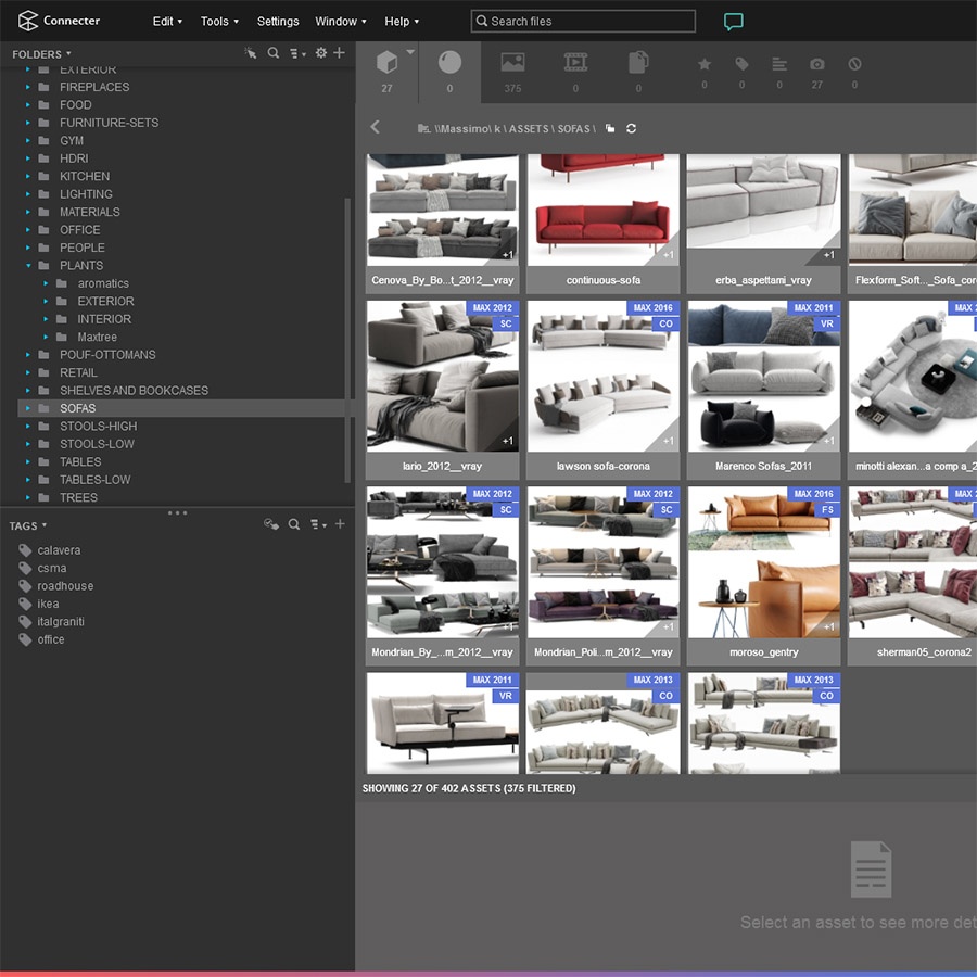 Organize Your Studio's 3d Library Using Connecter by Massimo Gnocchi