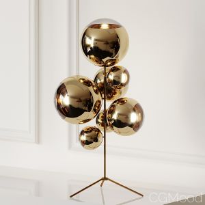 Mirror Ball Gold Stand Chandelier By Tom Dixon