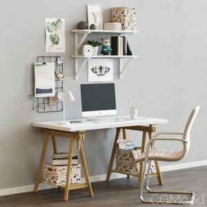 Workplace Table Ikea Linnmon / Finward