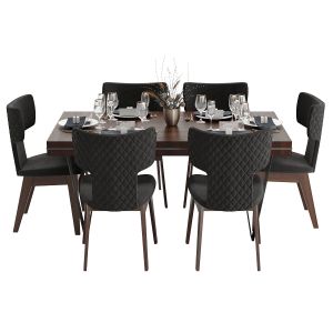 Bamax Slash Dining Room Set With Table Setting