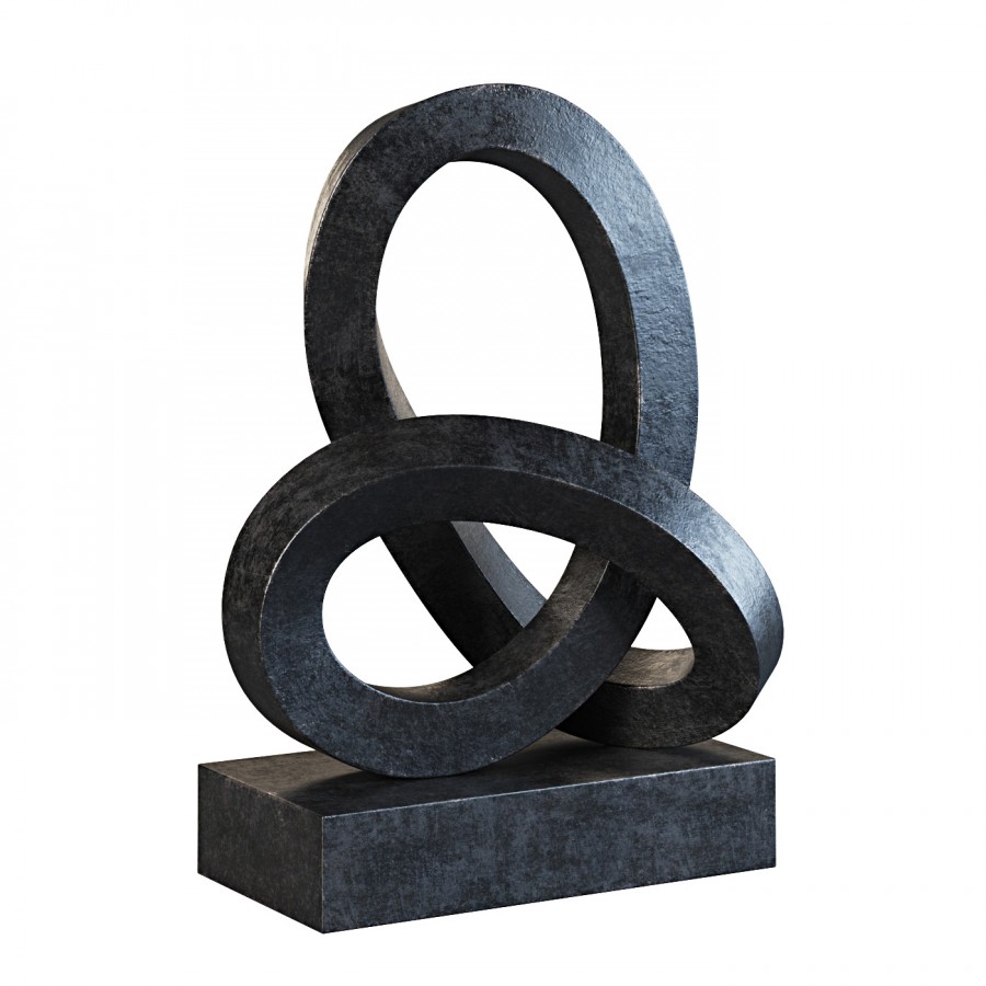 Rh Cast Metal Abstract Sculpture 4 3D Model for VRay, Corona | CGMood