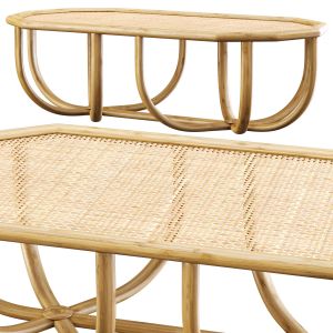 Spider Rectangle Rattan Coffee Table