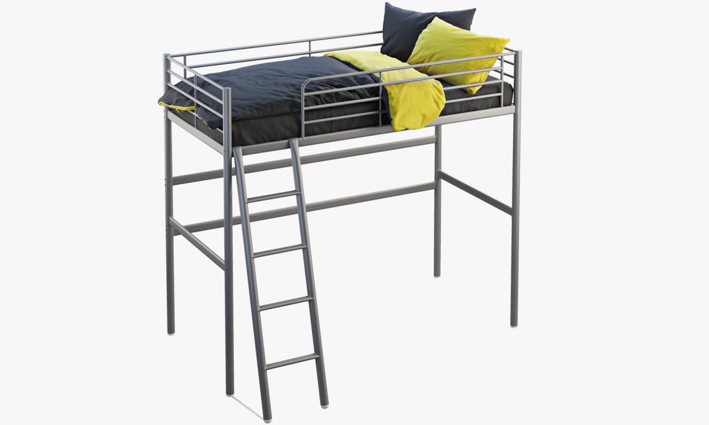 Ikea Svarta Loft Bed 3d Model For Vray, Ikea Svärta Loft Bed Weight Limit