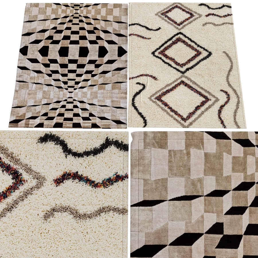 Vrchat Rug Pattern Rugs - 3D Model for VRay