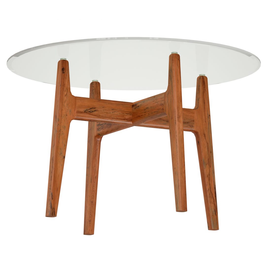 Tate Round Dining Table With Glass Top And Walnut 3D Model for FStorm ...