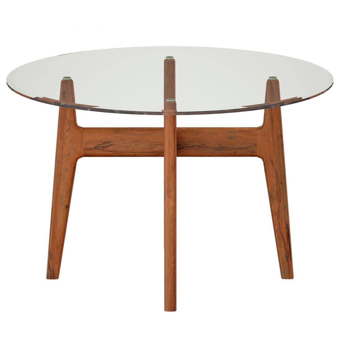 Tate Round Dining Table With Glass Top And Walnut 3D Model for FStorm ...