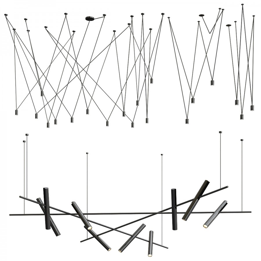Vibia Match Chandelier 3D Model for VRay | CGMood