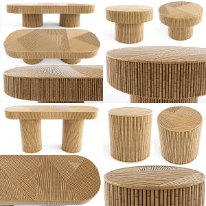 Bamboo and rattan table collection