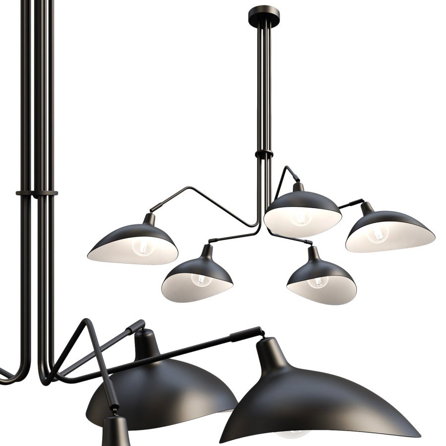 Joybird juno chandelier 3d model for vray corona