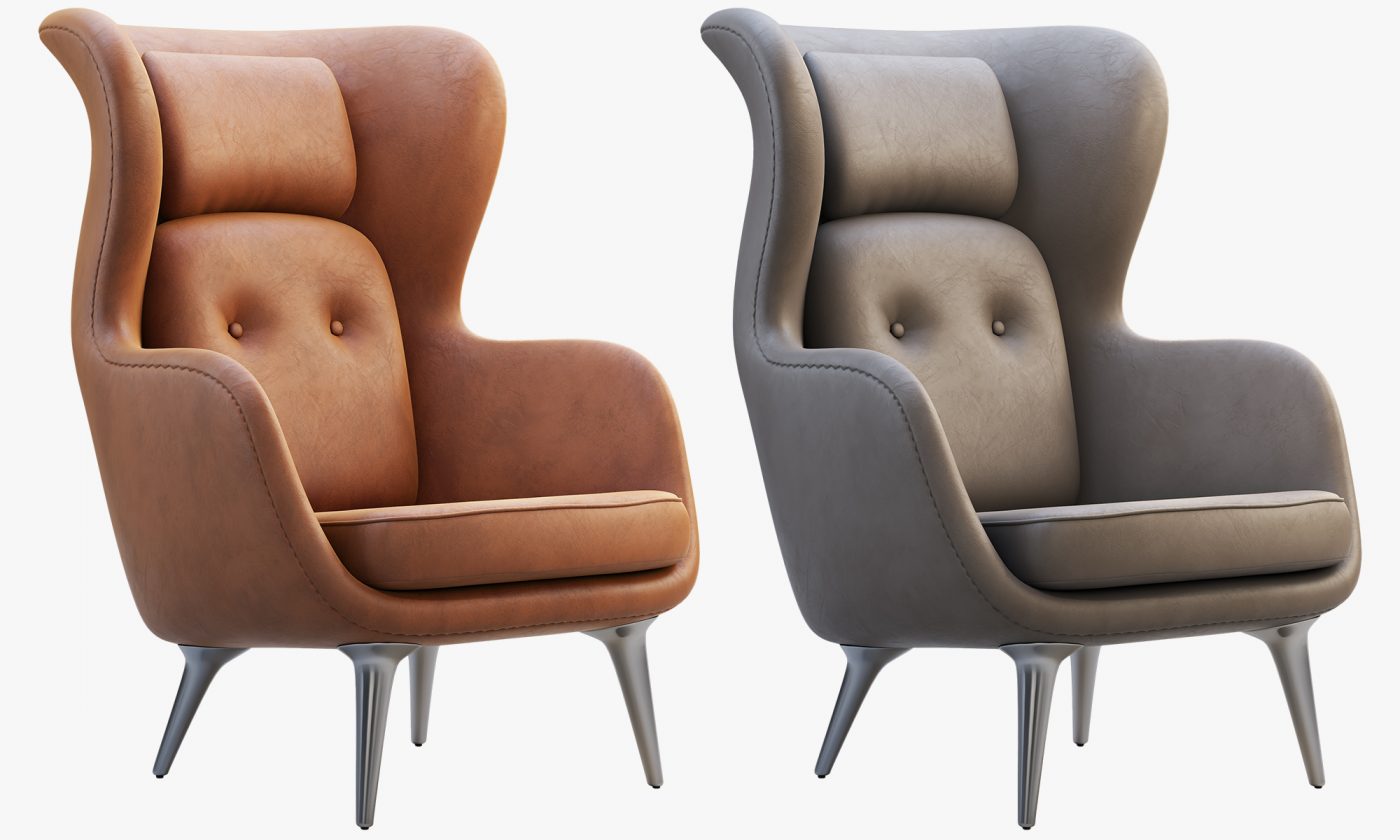 Jh1 Jh2 Ro Easy Chair By Fritz Hansen - 3D Model for VRay