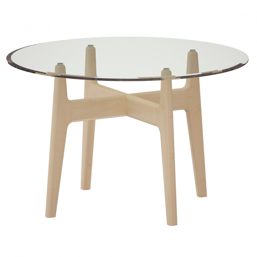 Tate Round Dining Table With Glass Top And Sand 3D Model for FStorm ...