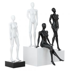 Two Black And Two White Female Mannequins 99