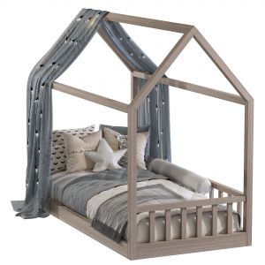 Children's Bed In The Form Of A House Set 108