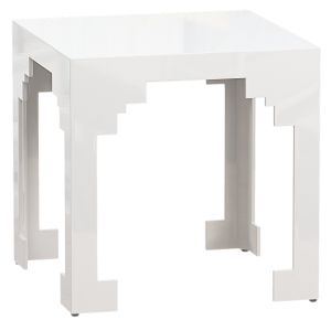 Chelsea House Cut Corner Table In White, Large