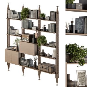Cassina Infinito Wooden Rack With Decoration