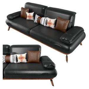 Aria Bed And Wooden Leg Sofa Set