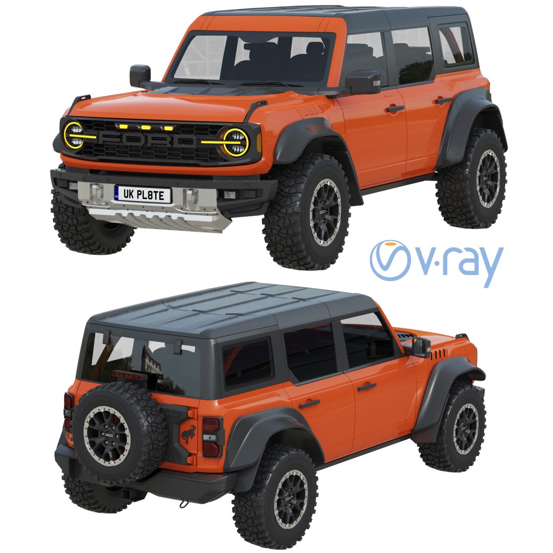 Ford Bronco Raptor 2022 - 3D Model for VRay