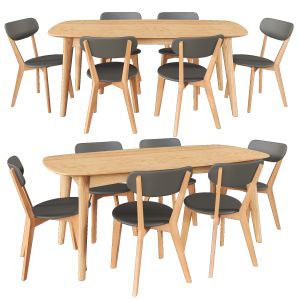 Oslo Oak Dining Table And Luca Oslo Dining Chairs