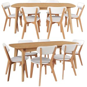 Oslo Oak Dining Table And Luca Oslo Dining Chairs