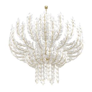 Custom Made Crystal Art Deco Floral Chandelier
