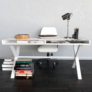 Table With Chair And Books. Office