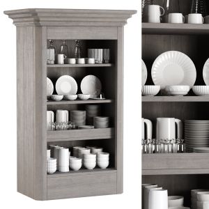Lilu Single Wooden Cabinet With Dishes