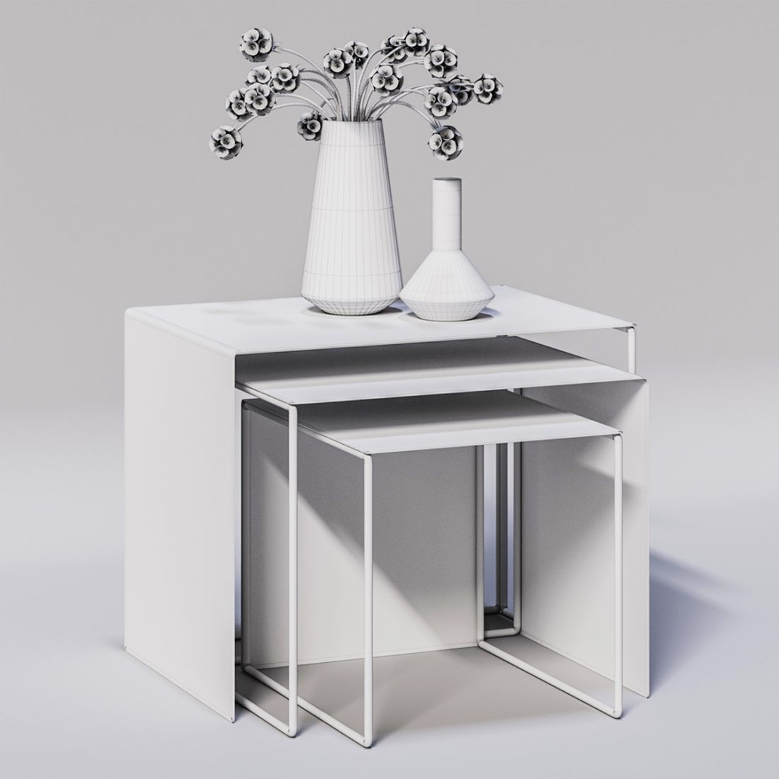 Cluster Tables 3D Model for VRay | CGMood