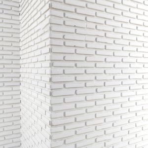 White Brick Wall With Corners