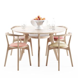 Agile Side Chair & Circle Dining Table