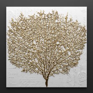 Coral, Wall Decor, Picture, Gold, Luxury, Luxury