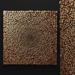 Wall Decor Made Of Wooden Rings