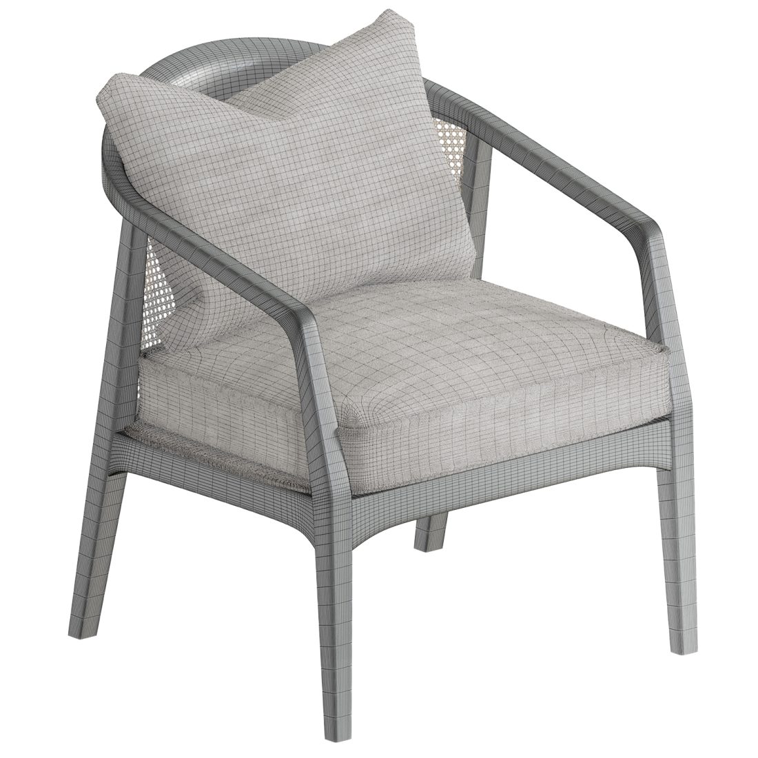 Audra Rattan Back Chair 3D Model for Corona | CGMood
