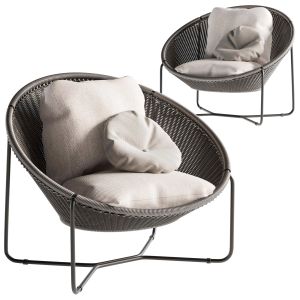 Morocco Graphite Oval Lounge Chair  Crate And Barr