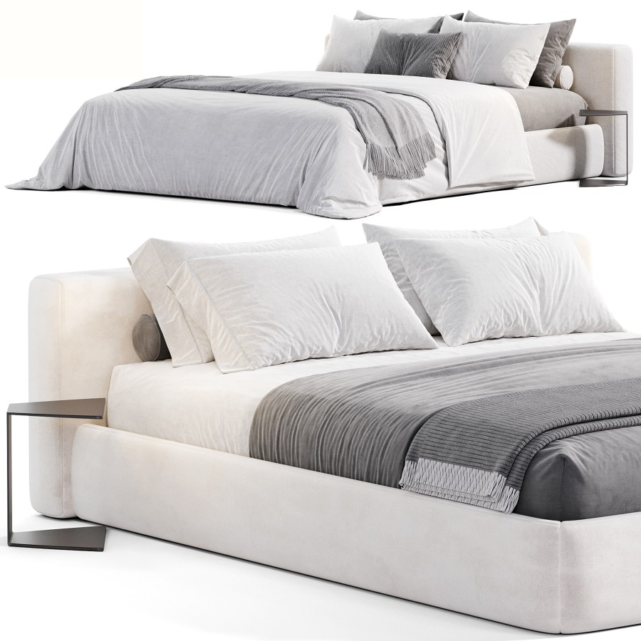 Groundpiece Bed By Flexform 3D Model for Corona | CGMood