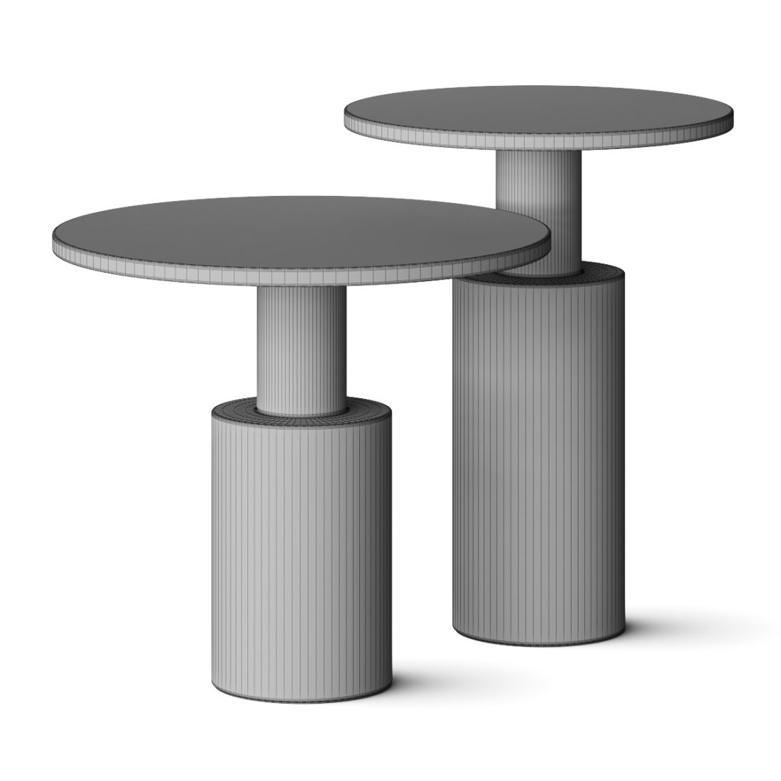 Casa Mineral Tholos Marble Side Tables - 3D Model for VRay, Corona