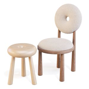 Emmanuelle Simon: Baba - Dining Chair And Stool