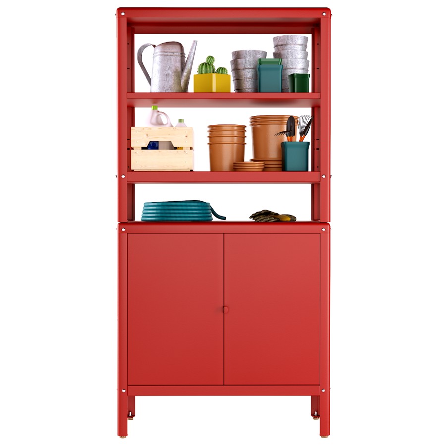 KolbjÖrn Shelving Unit With Cabinet | Ikea 3D Model for VRay
