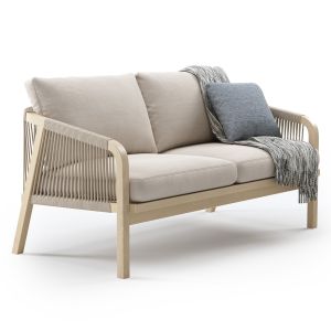 Outdoor Garden Woven Lounge 2 Seater Sofa