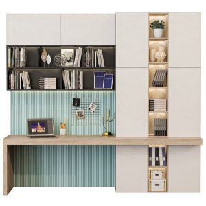 Wardrobe With Decor And Workplace 2