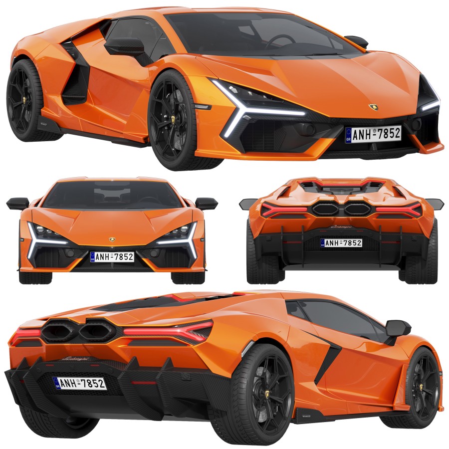 Lamborghini Revuelto 2023 - 3D Model for Corona