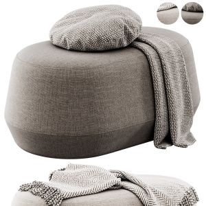 Mariner Oval Ottoman By Canvas And Sasson