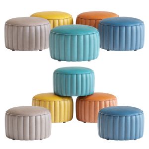 Modern Faux Leather Ottoman Solid Color