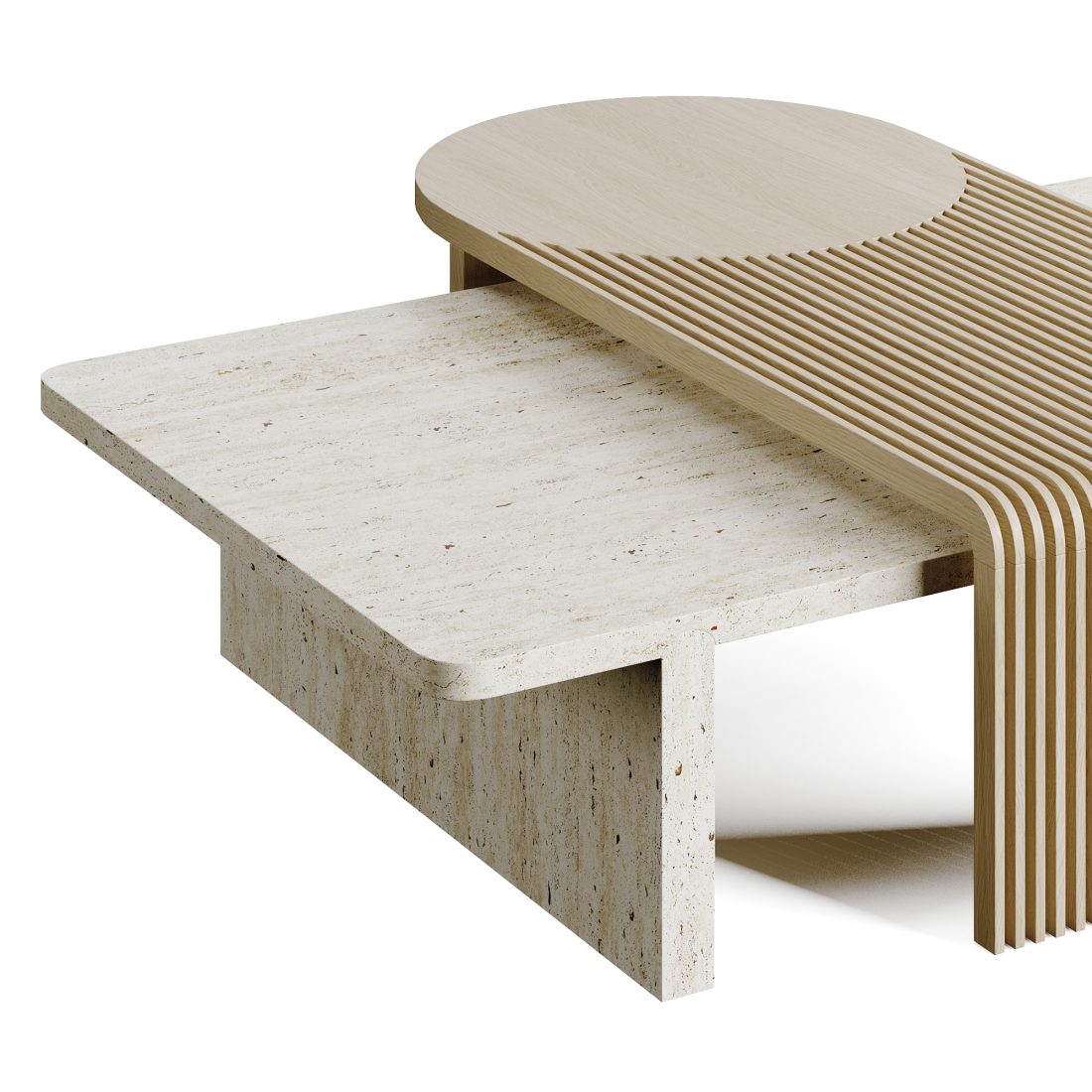 Stick Table Model Dooq Stick And Stone Coffee Table 3D Model for VRay, Corona | CGMood
