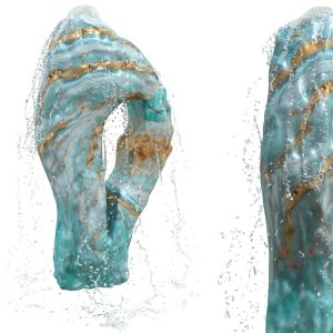 Argentine Aquamarine Onyx Stone Fountain