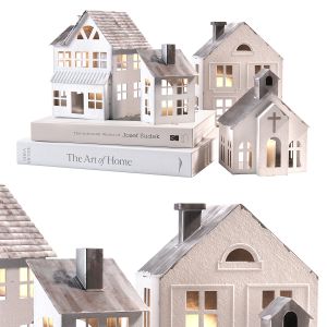 Pottery Barn Handcrafted Metal Village Houses